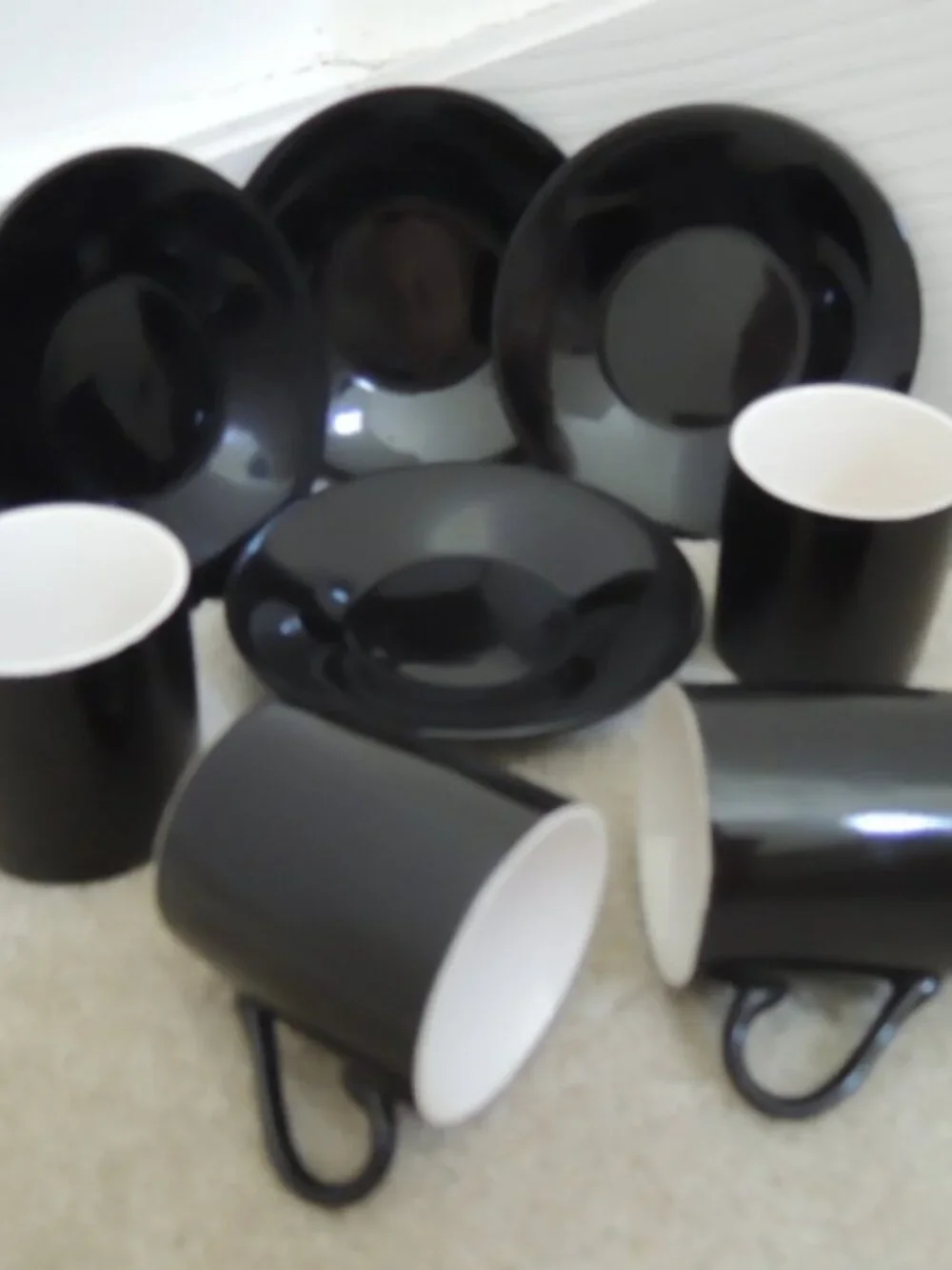 Demitasse Cups + Saucers Vtg Expresso Set - 4 Dainty Tea Cups + Matching Plates